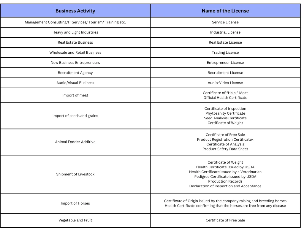 Saudi Arabia Business License